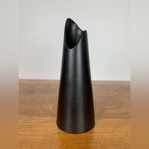 Soholm Vase Denmark Black Asymmetrical Modernist Minimalist Vtg Scandinavian